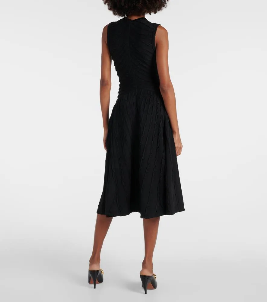 Alaia Gathered midi dress