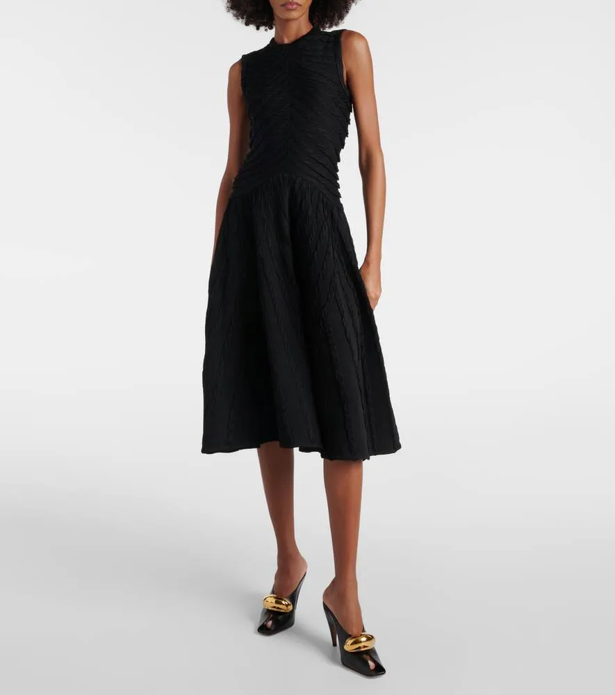 Alaia Gathered midi dress