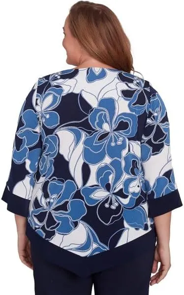Alfred Dunner Classic Patch Floral with Border Polyester