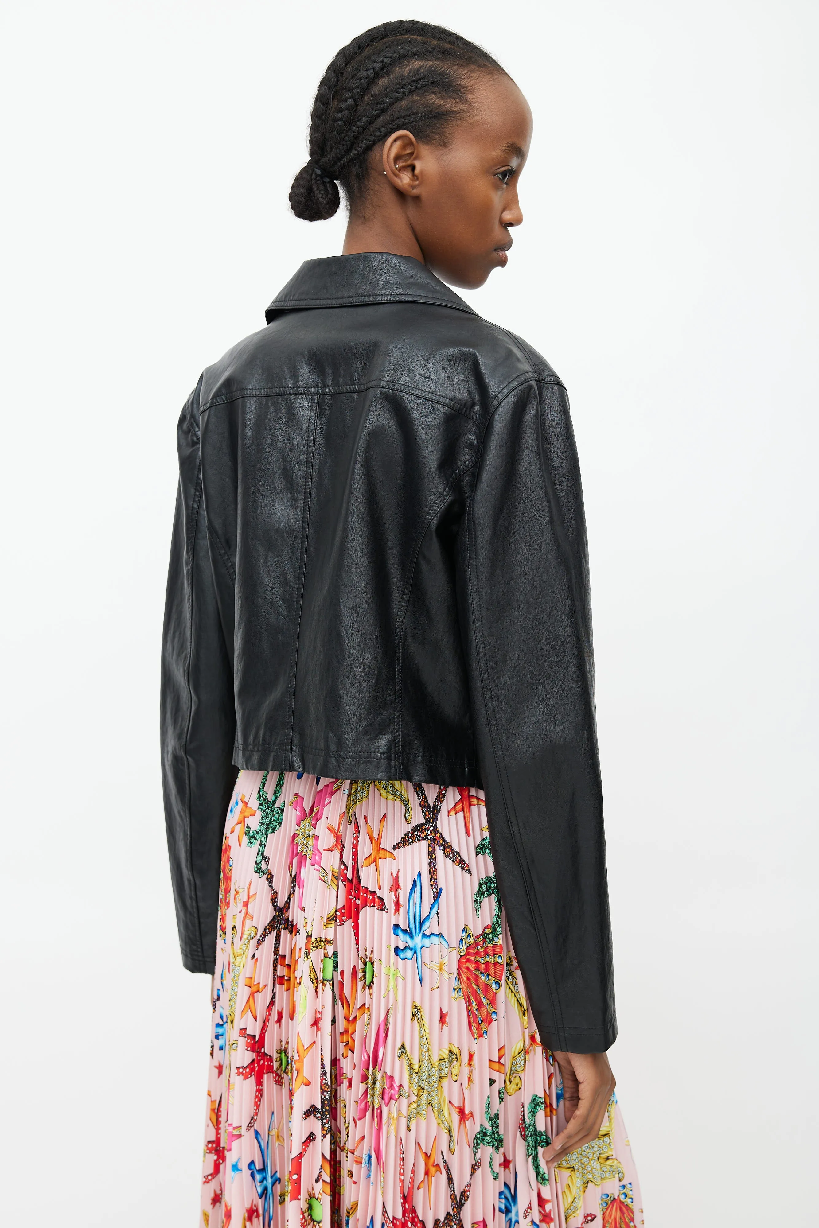 Black Faux Leather Moto Jacket