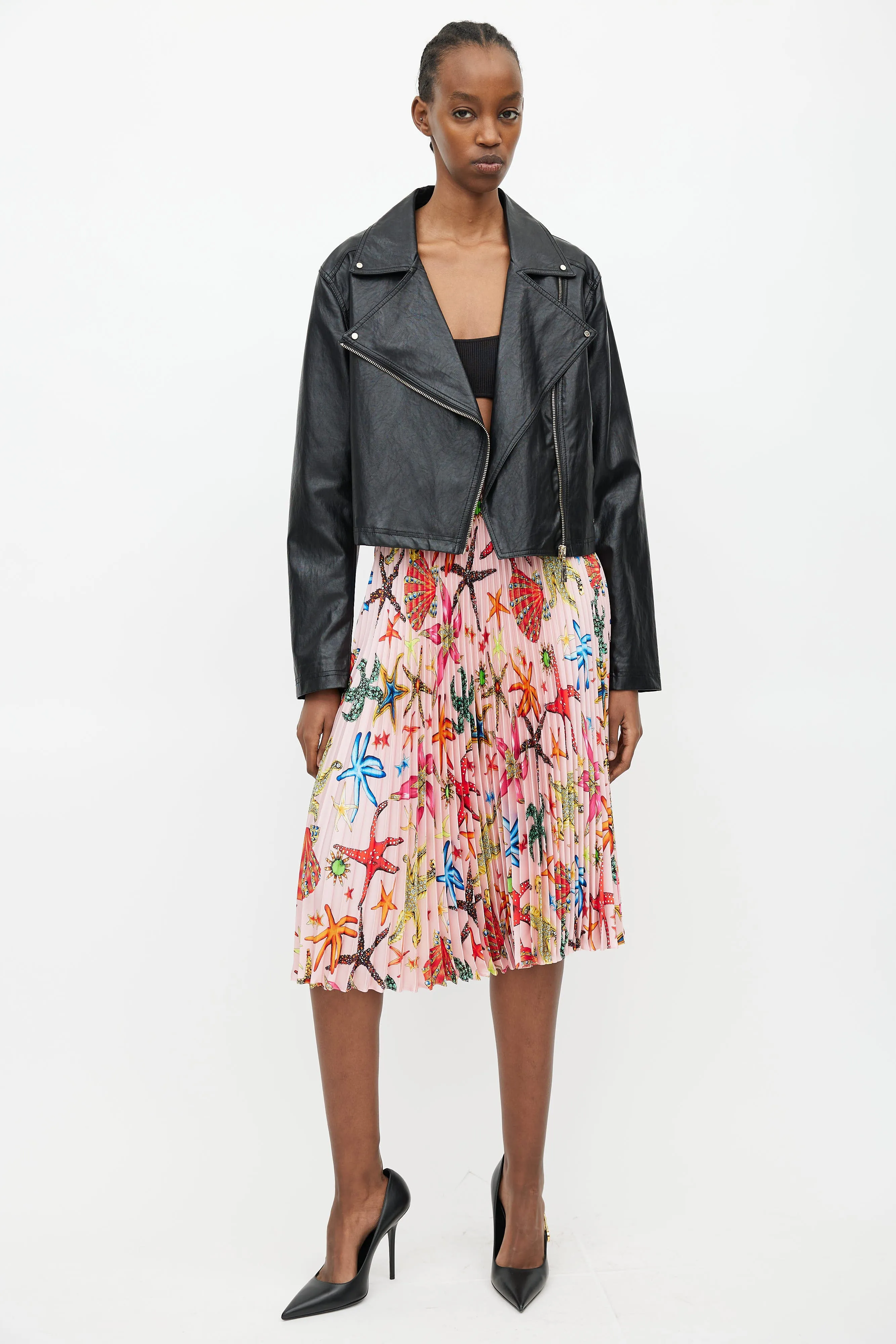 Black Faux Leather Moto Jacket