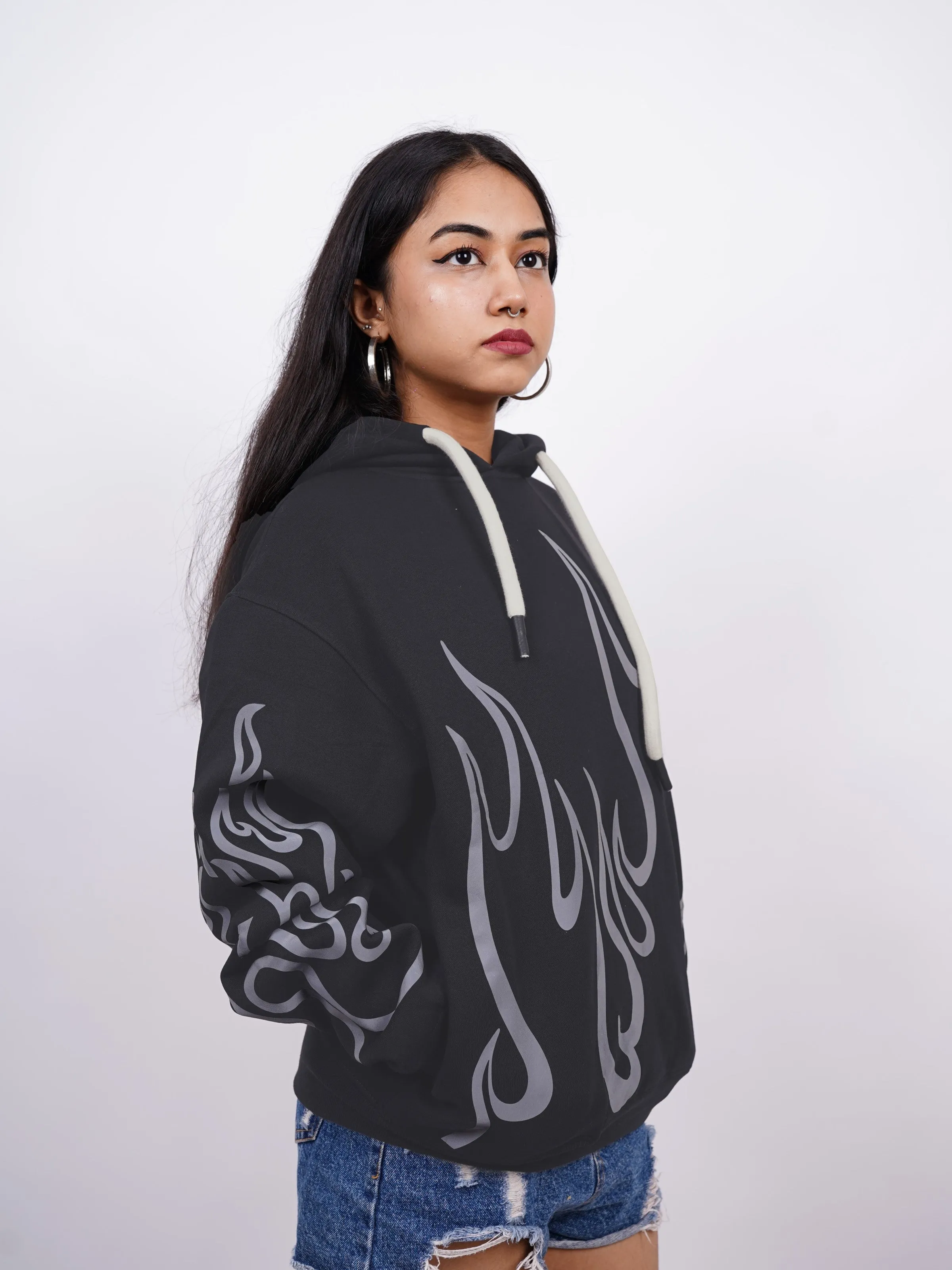 Bleach  (Reflective) : Heavyweight Baggy Hoodie For Men and Women