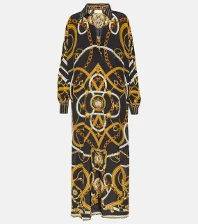 Camilla Printed silk crêpe kaftan
