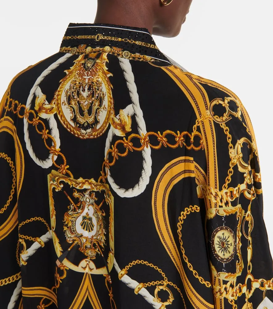 Camilla Printed silk crêpe kaftan