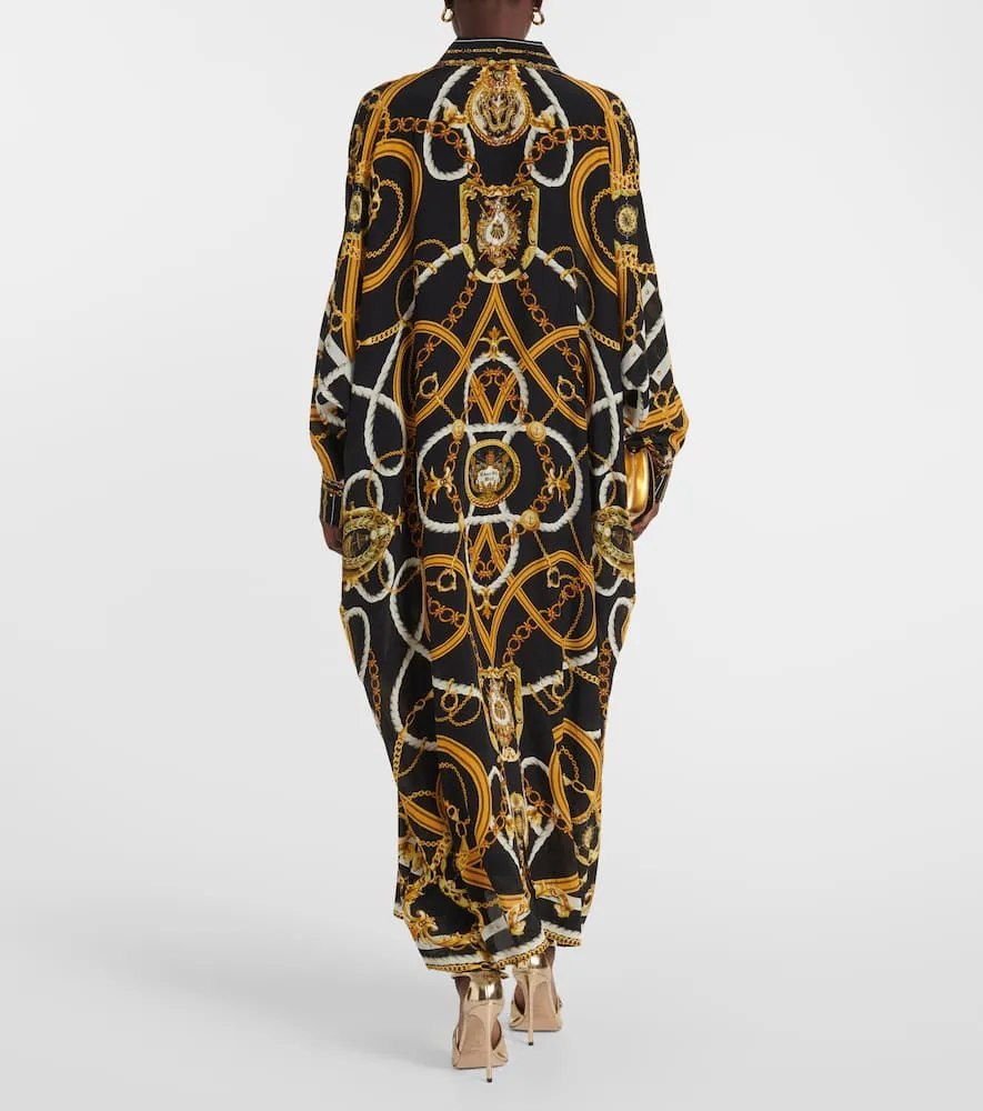 Camilla Printed silk crêpe kaftan