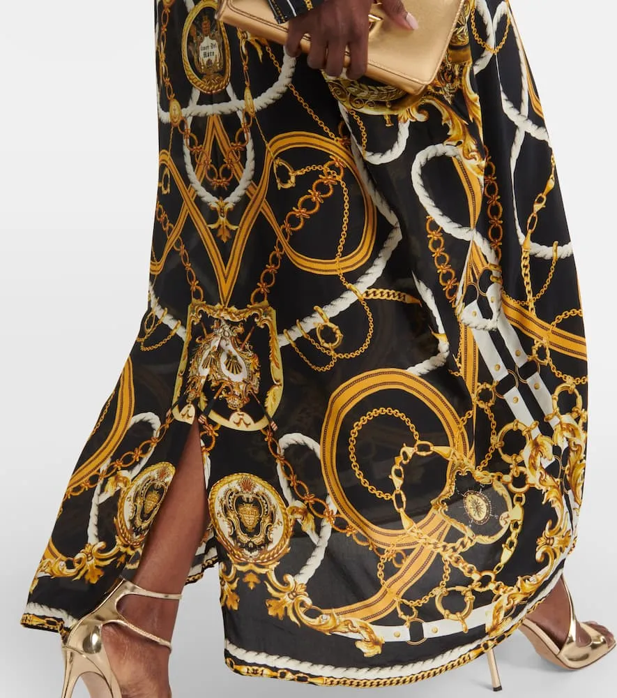 Camilla Printed silk crêpe kaftan