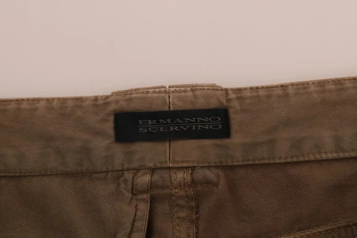 Chic Brown Casual Cotton Pants