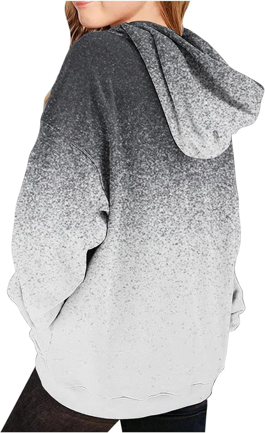 Cute Hoodies for Teen Girls Trendy Long Sleeve Oversized Sweatshirts Gradient Preppy Clothes for Girls 2-13 Years