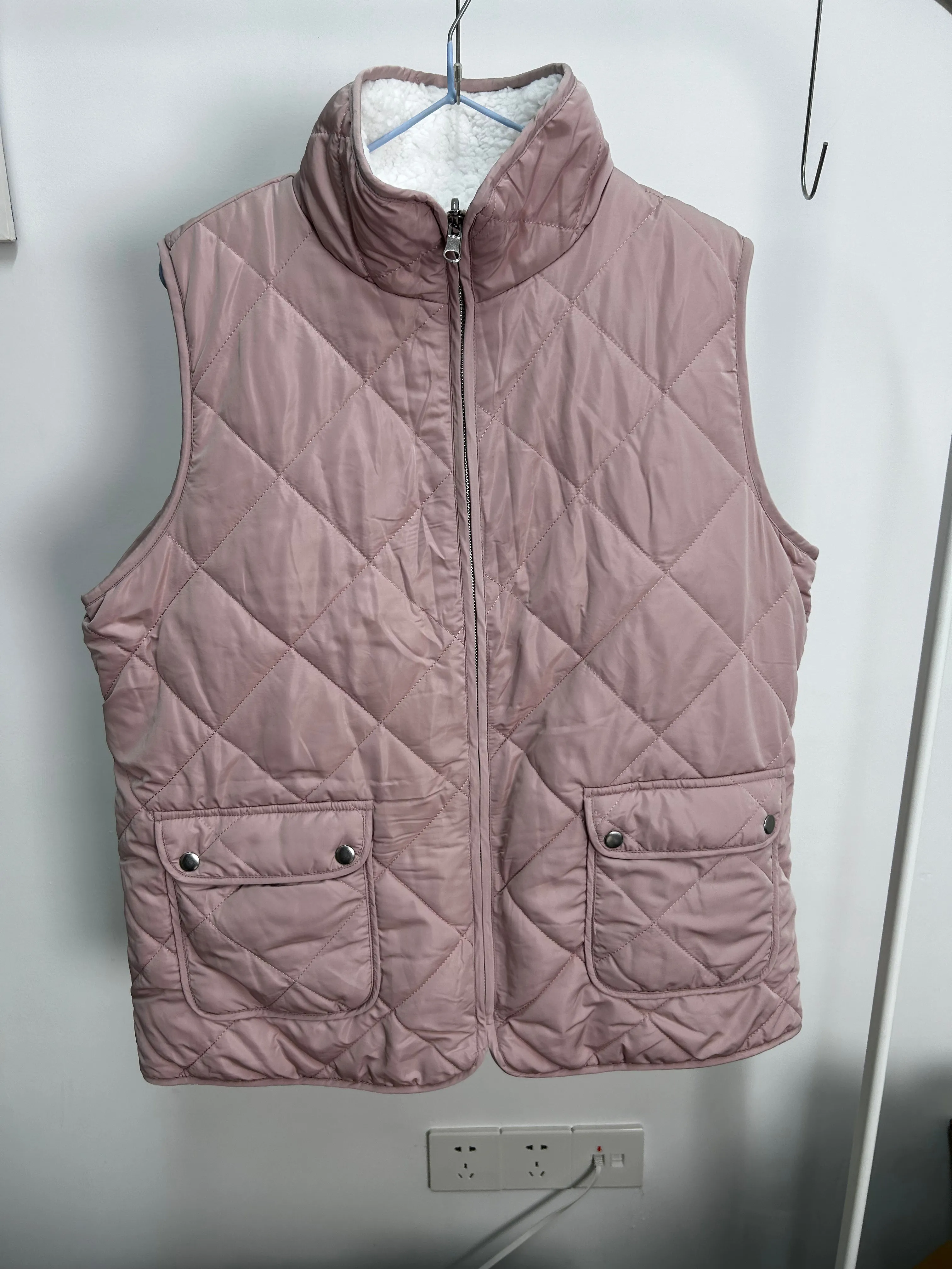 Fleece Lined Quilted Vest Coats