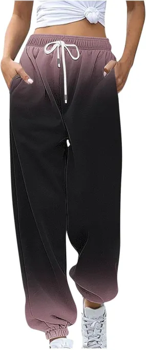 high Waisted Sweatpants for Women Baggy Cinch Bottom Jogger Casual Pants Casual Baggy Fleece Warm Lounge Trousers