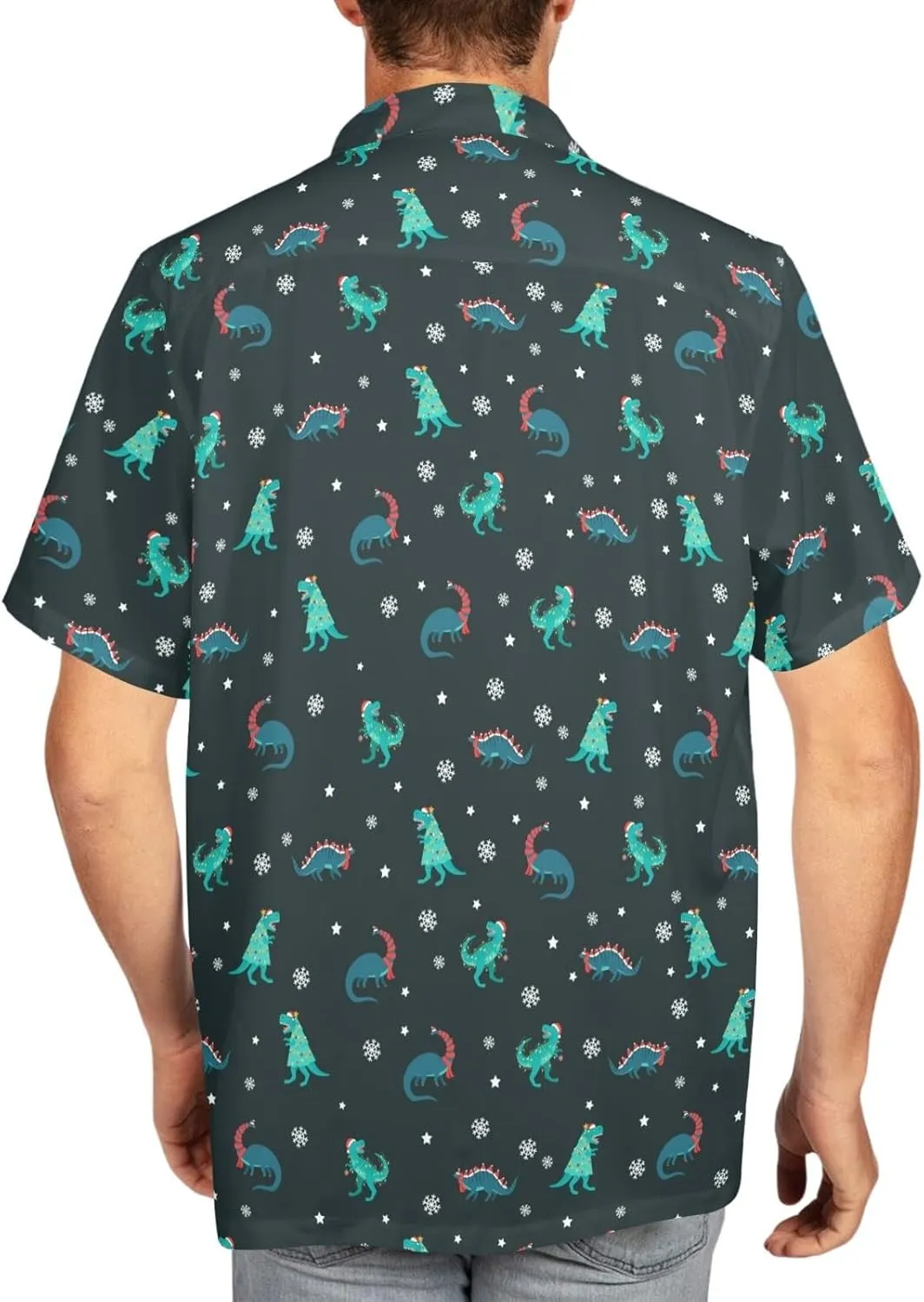 HUGLAZY July 4th Day Hawaiian Shirt for Men Tropical Short Sleeve Button Down Shirts Funny Party Outfit