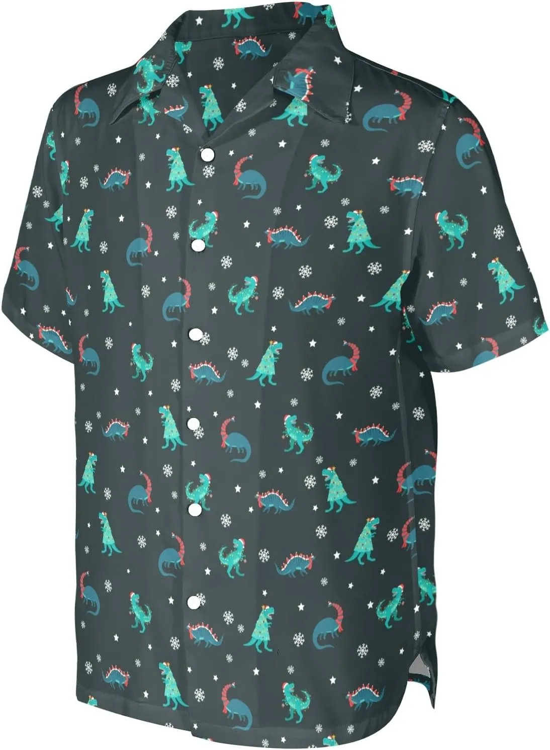 HUGLAZY July 4th Day Hawaiian Shirt for Men Tropical Short Sleeve Button Down Shirts Funny Party Outfit