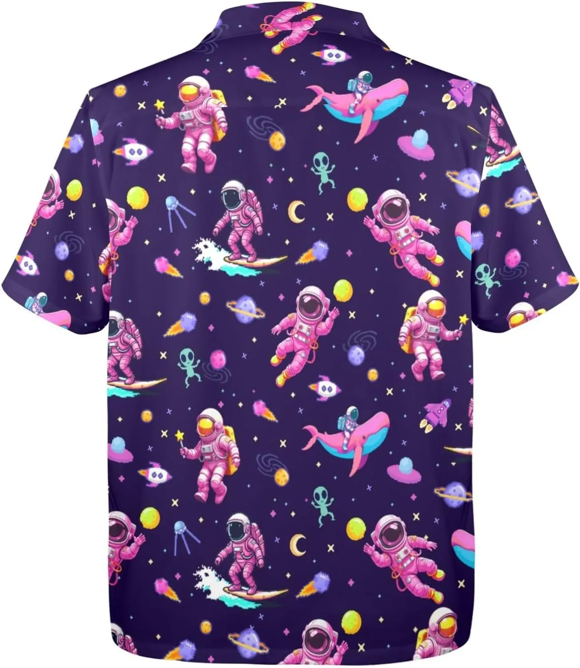 HUGLAZY July 4th Day Hawaiian Shirt for Men Tropical Short Sleeve Button Down Shirts Funny Party Outfit