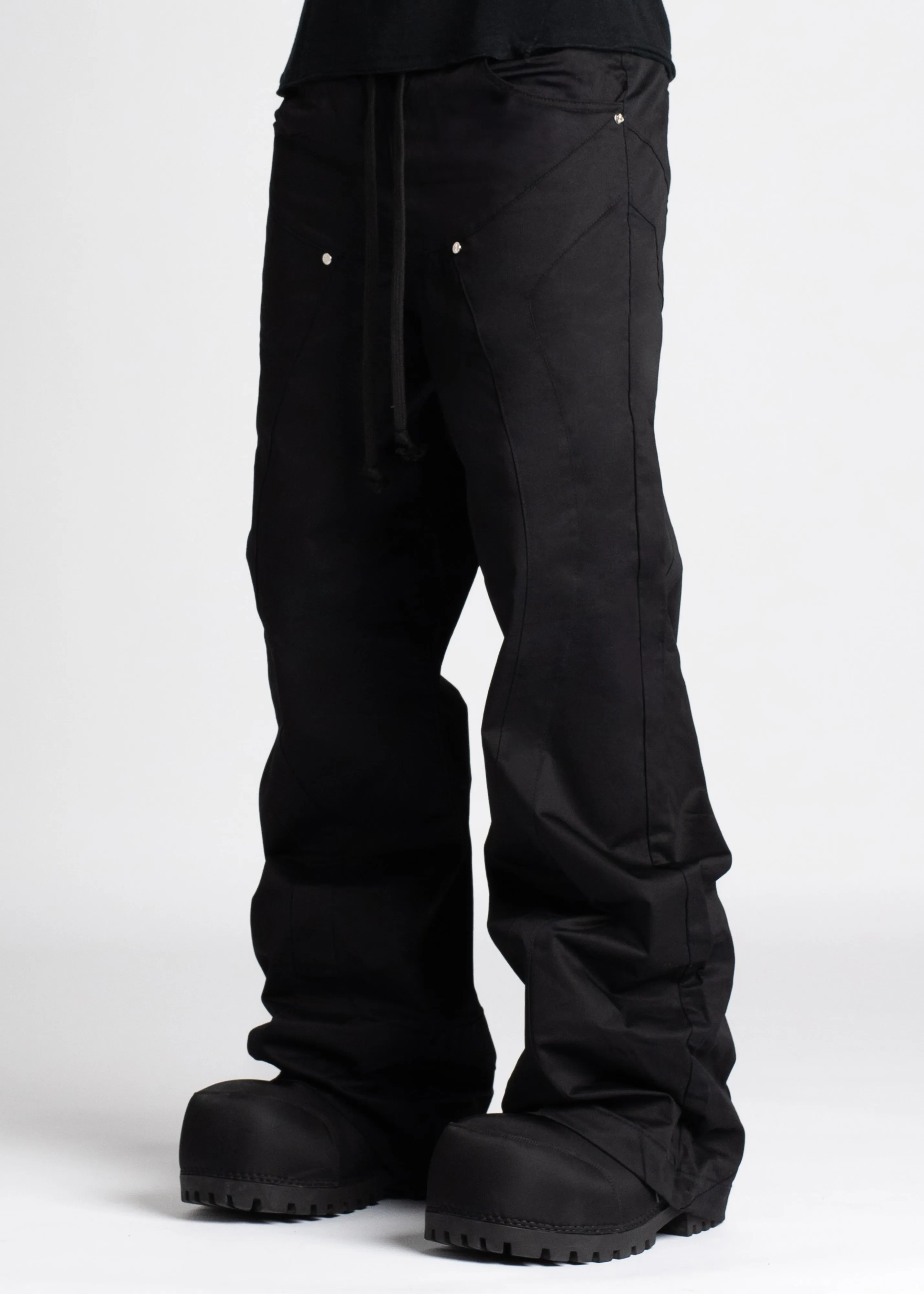 Obsidian Black Extra Baggy Cargos V2