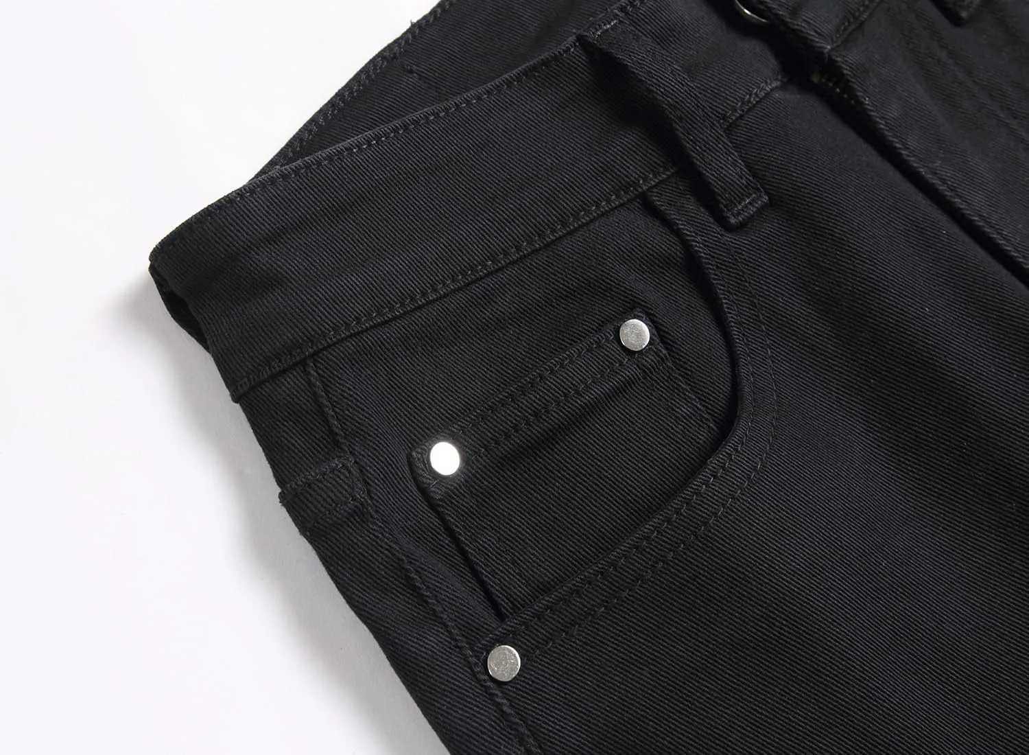 OIIIO Men's Patch Ripped Stretch Regular Fit Jean