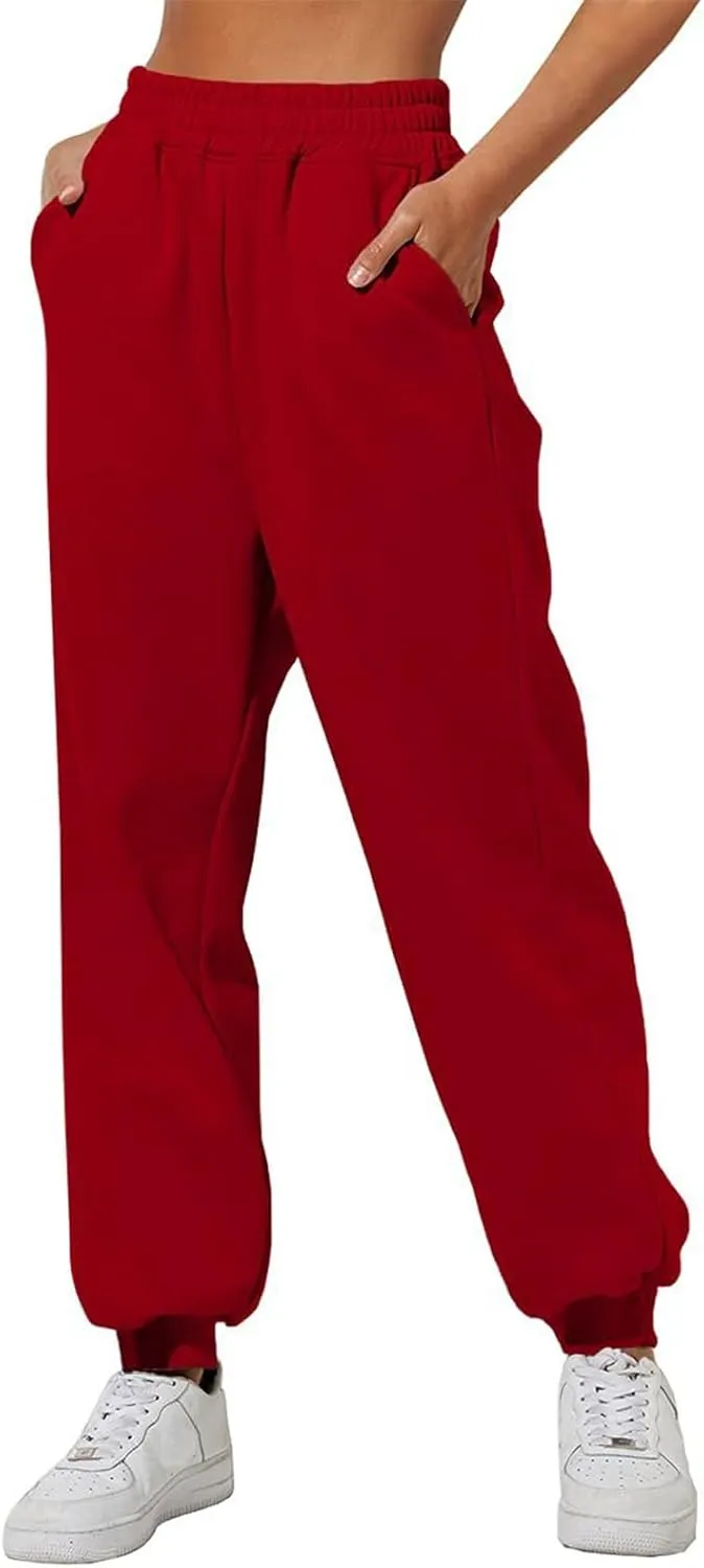 Plus Size Casual Pants,Womens Fashion Loose Solid Sweatpants Drawstring Casual Trousers with Pockets Spring&Summer Clothing