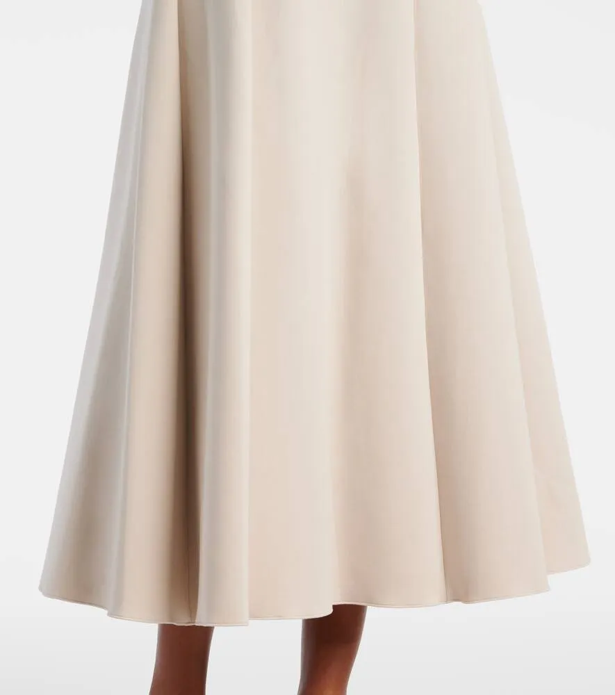 'S Max Mara Platani pleated cotton-blend midi dress