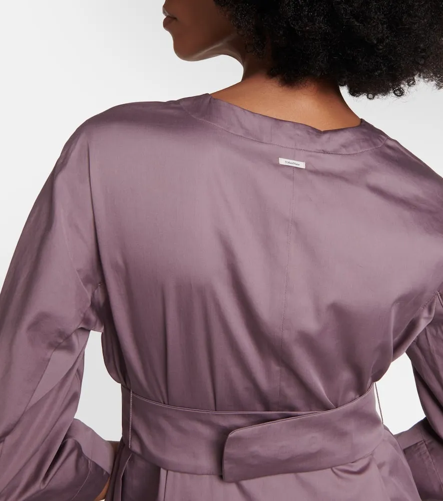 'S Max Mara Pleated cotton midi dress