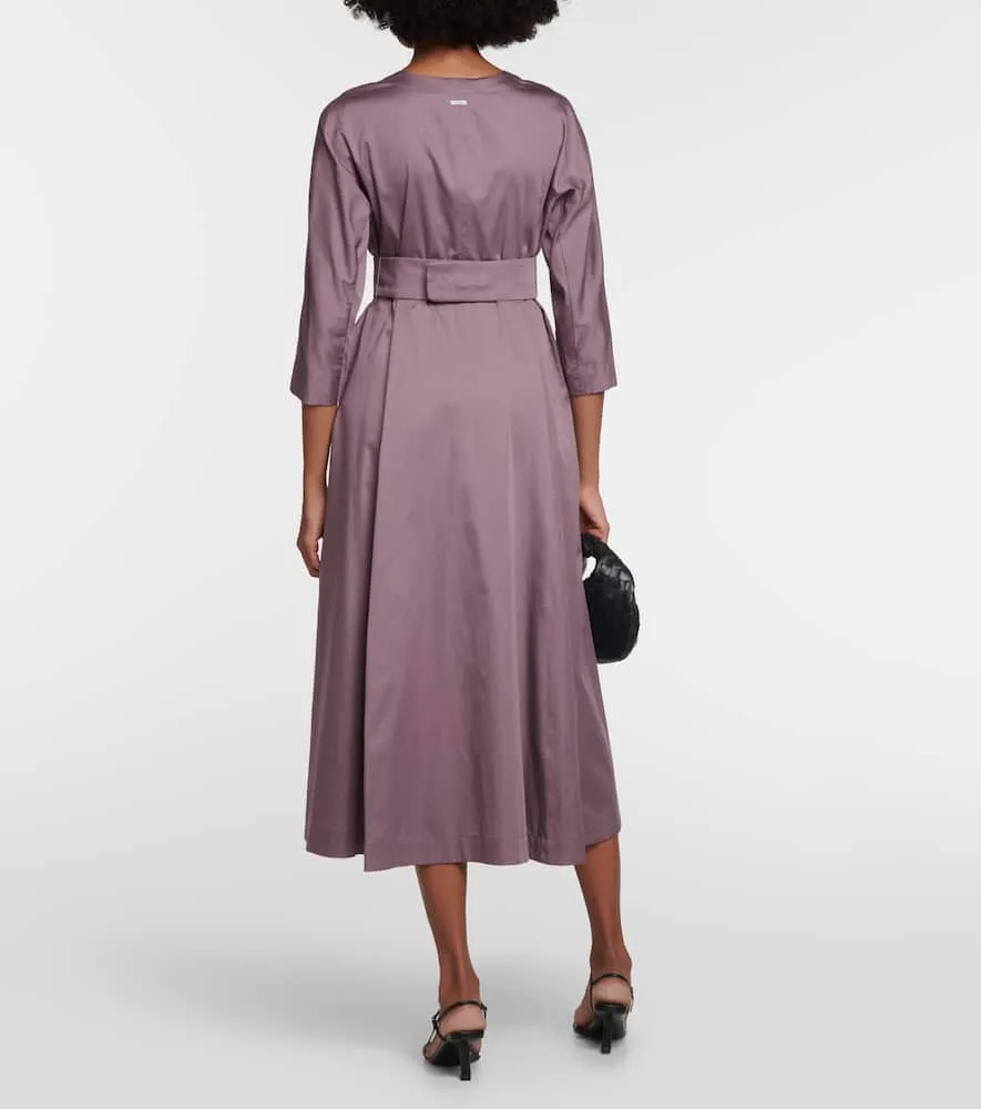 'S Max Mara Pleated cotton midi dress