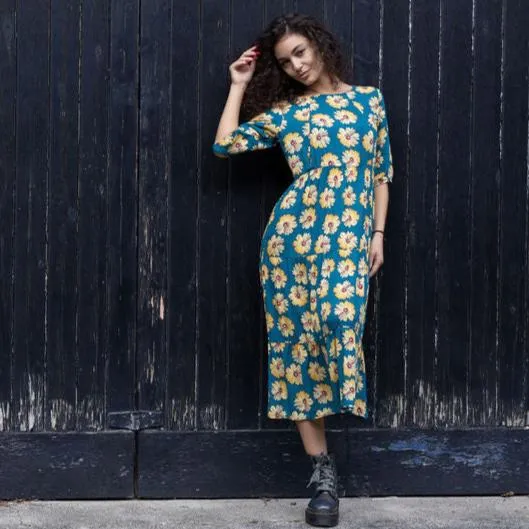Sunflower Midi Breastfeeding Dress