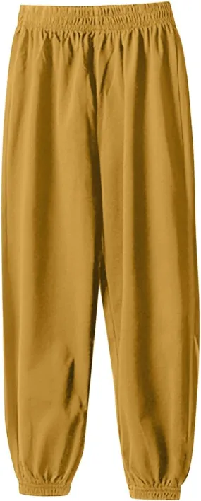 Toddler Boy Sweatpants Kids Sport Jogger Casual Playwear Sweats Pants Casual Solid Pull On Pants with Pockets