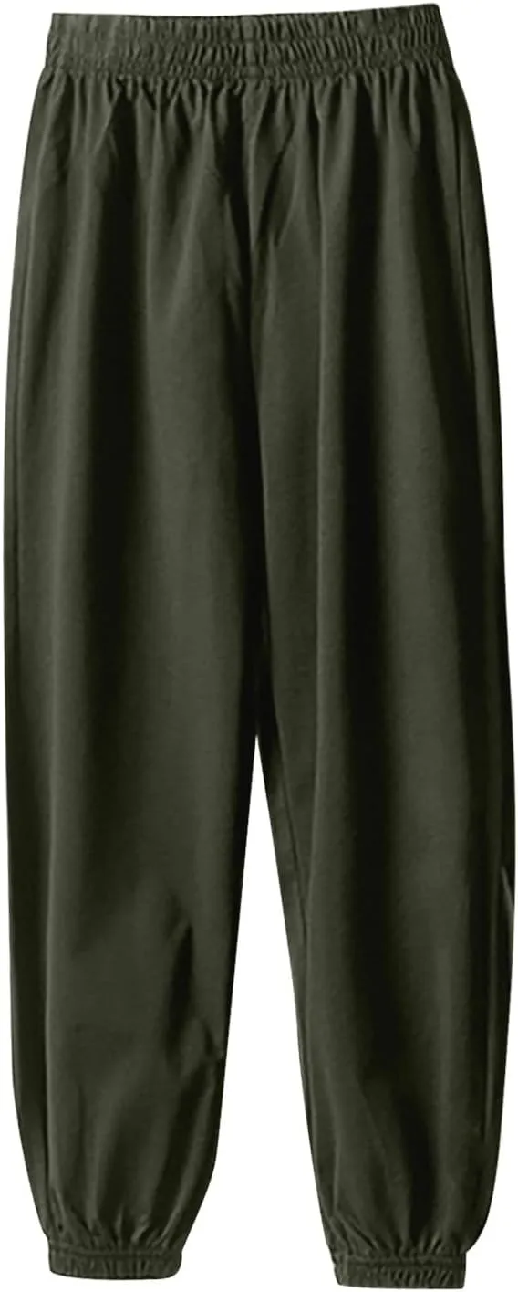 Toddler Boy Sweatpants Kids Sport Jogger Casual Playwear Sweats Pants Casual Solid Pull On Pants with Pockets