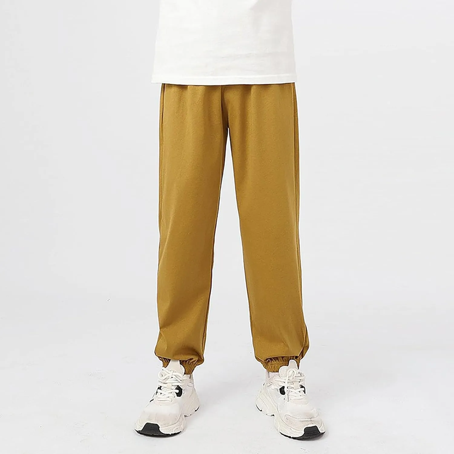 Toddler Boy Sweatpants Kids Sport Jogger Casual Playwear Sweats Pants Casual Solid Pull On Pants with Pockets