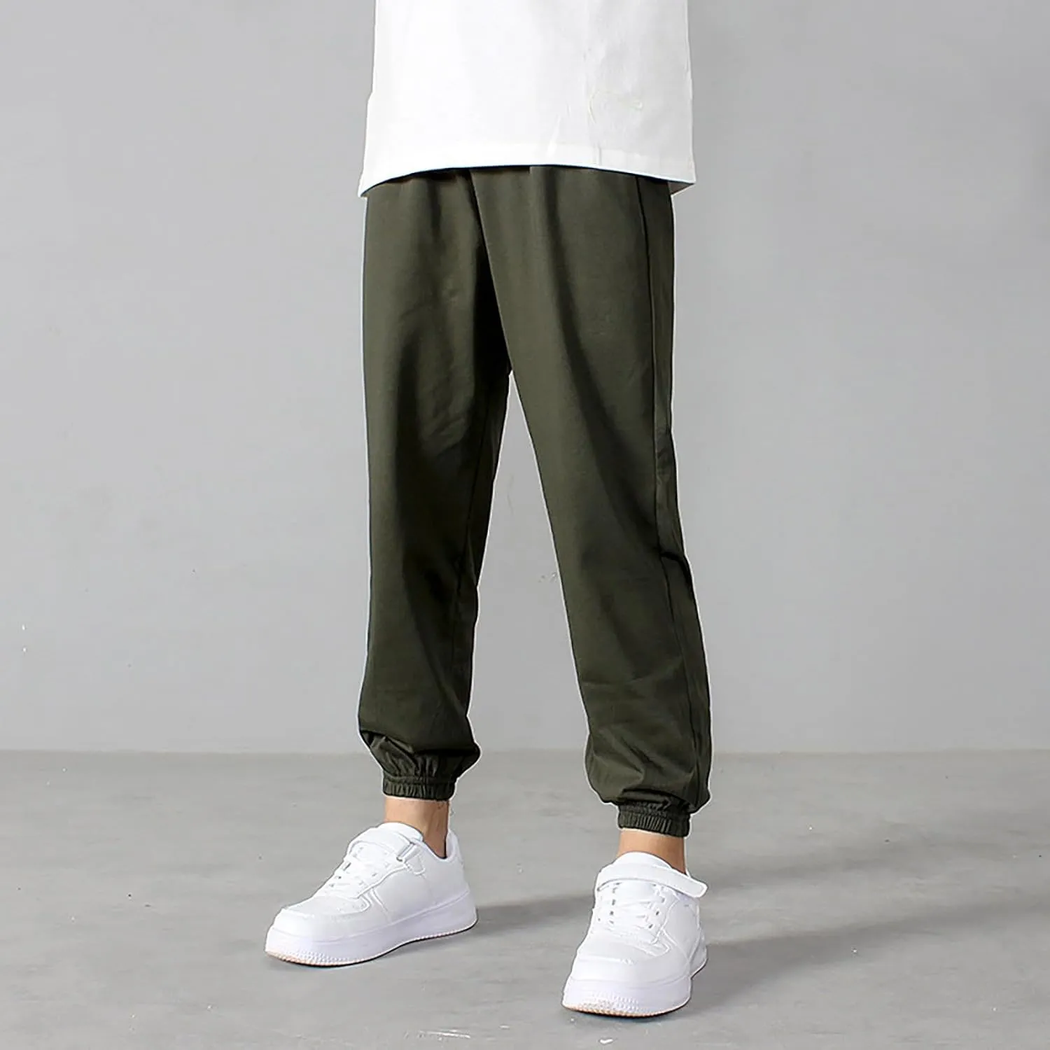Toddler Boy Sweatpants Kids Sport Jogger Casual Playwear Sweats Pants Casual Solid Pull On Pants with Pockets