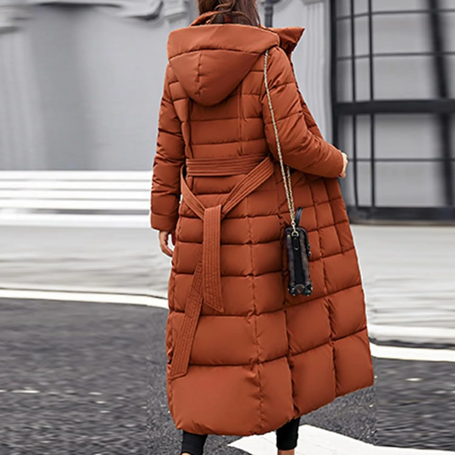 Winter Parkas for Women, Women Winter Long Coat Waterproof Warm Long Puffer Jacket Parka Warm Down Padded Jacket Coat