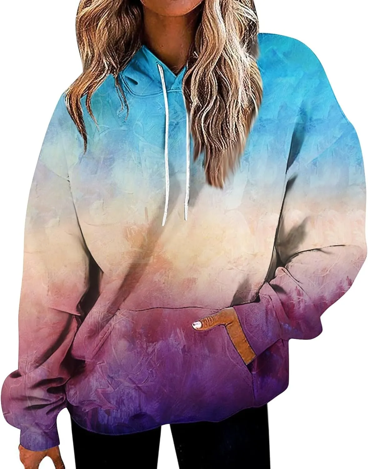 Women Oversized Hoodies Plus Size Drop Shoulder Y2k Sweatshirts Fall Baggy Hooded Comfy Pullover Outfits with Pockets