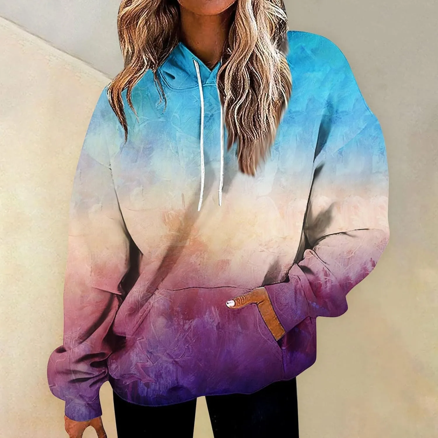 Women Oversized Hoodies Plus Size Drop Shoulder Y2k Sweatshirts Fall Baggy Hooded Comfy Pullover Outfits with Pockets