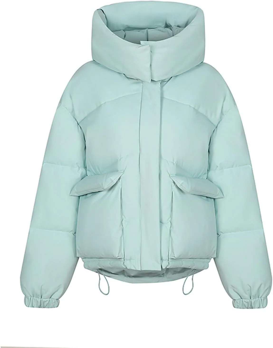 Women's Plus Size Lightweight Puffer Jacket Packable Winter Warm Quilted Bubble Coat Waterproof Windproof Hooded