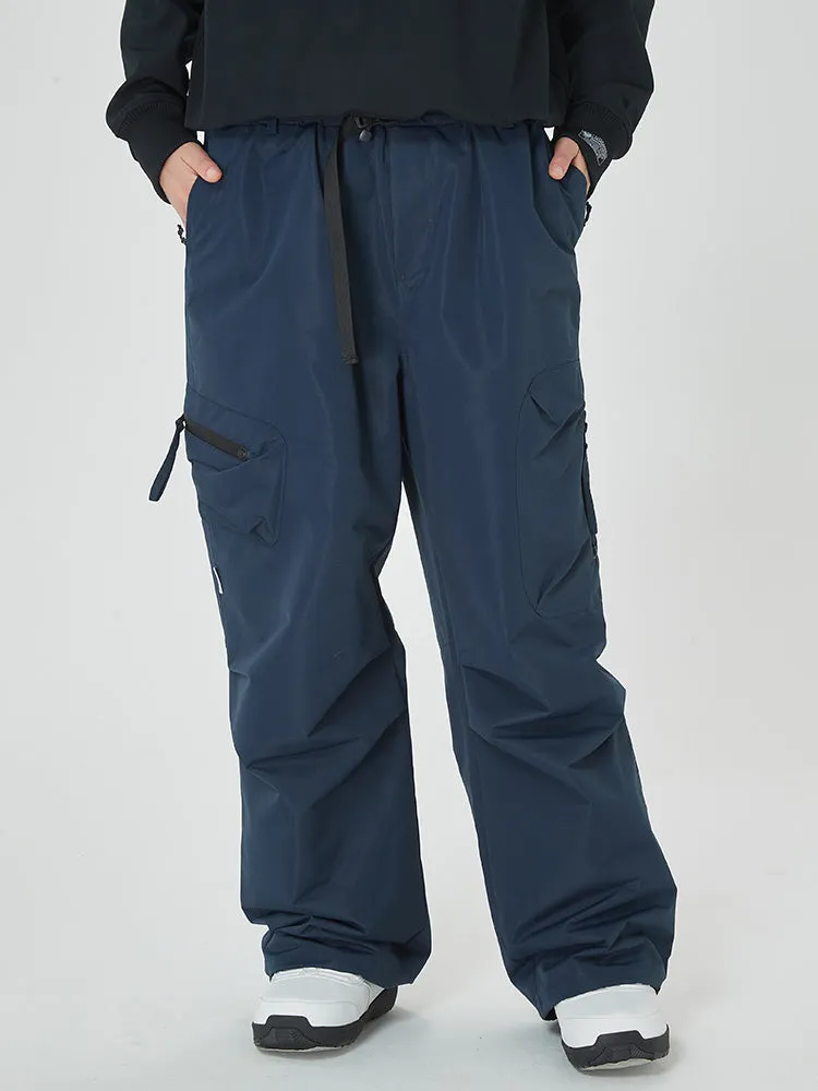 Women's Prime Mountain Baggy Snow Pants with Dual Side Cargo Pockets