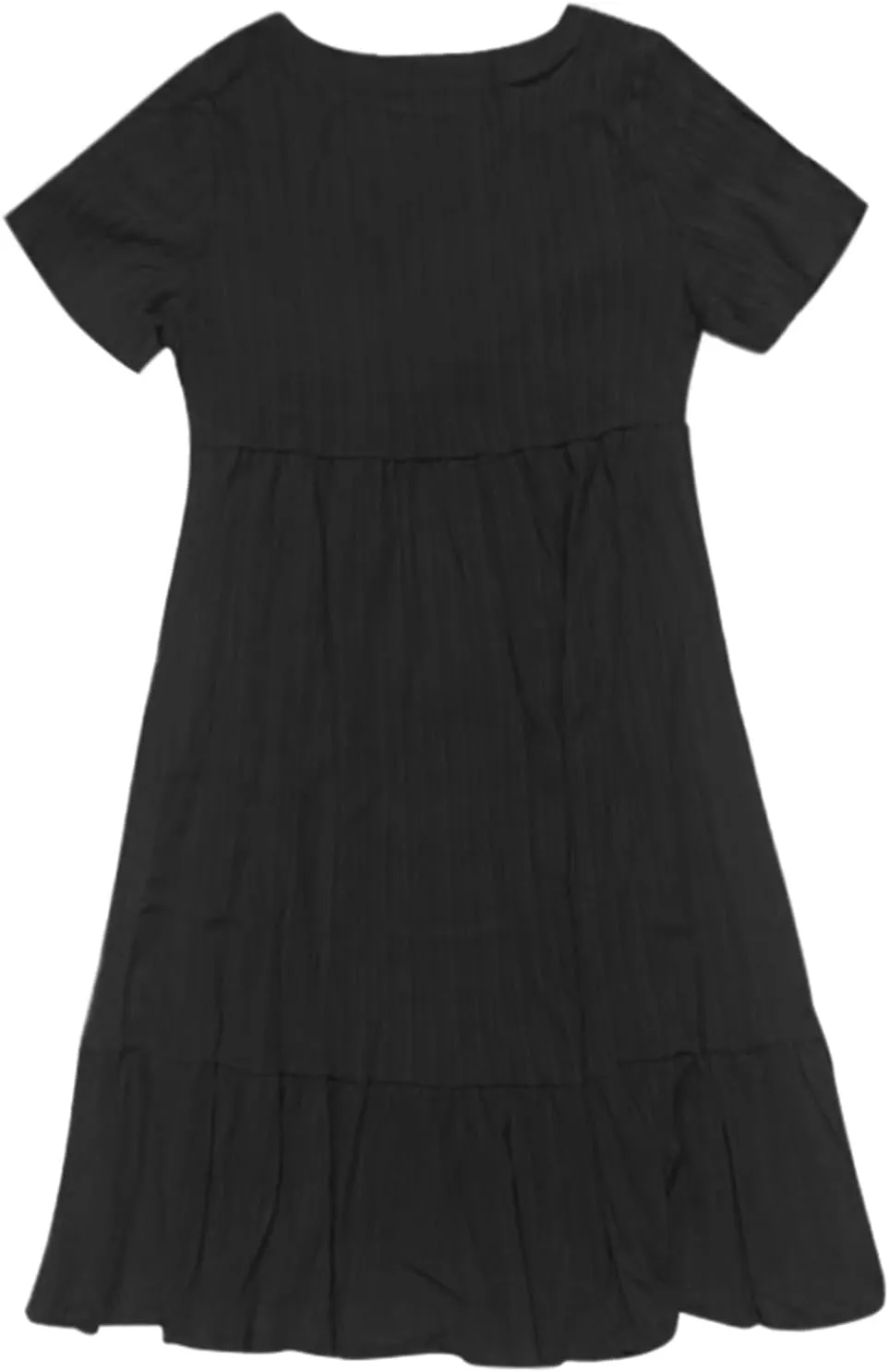 Womens Summer Dress V Neck Short Sleeve Ruffle Hem Tiered Flowy Swing Midi Dresses 2025 Beach Vacation Sundress Outfits