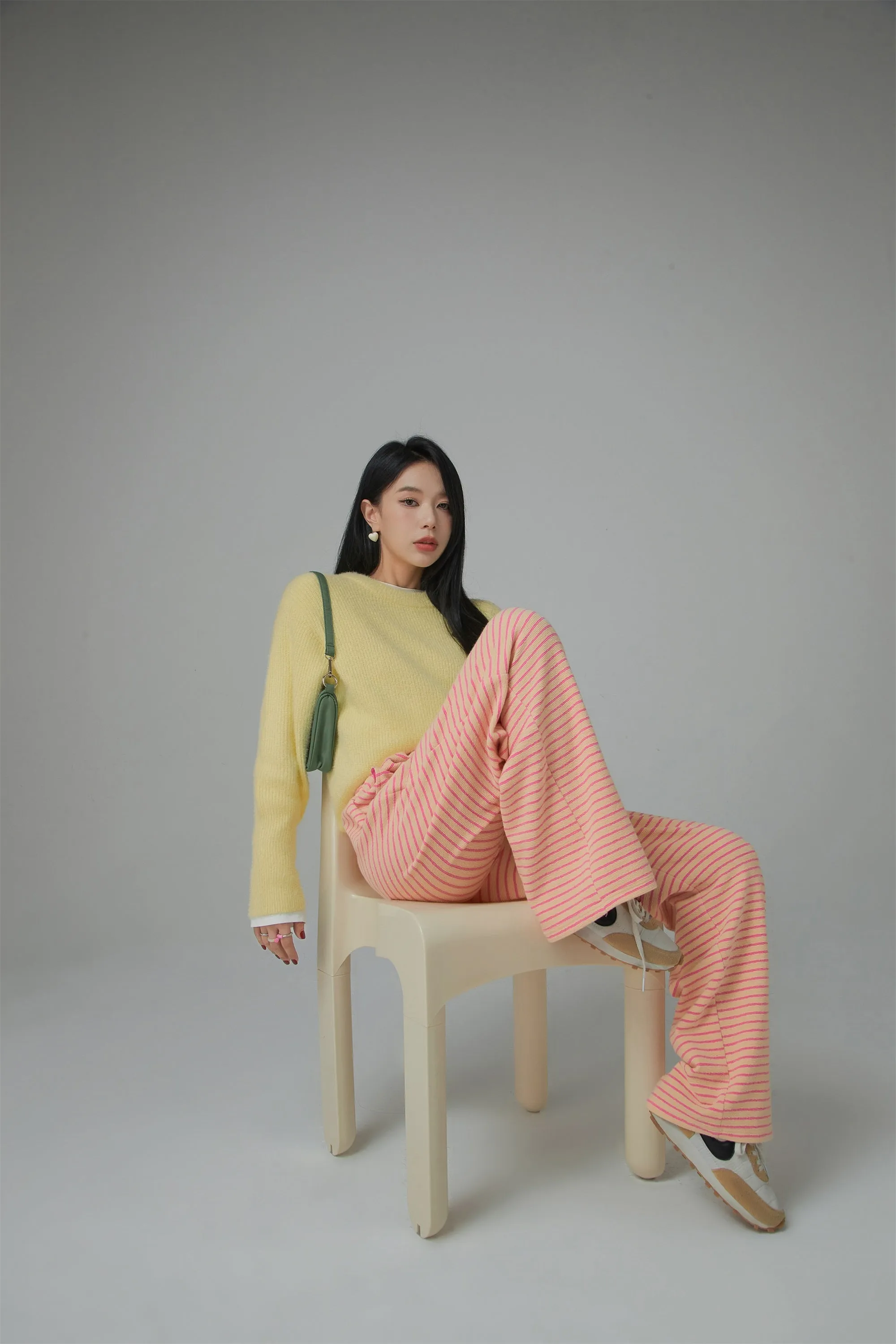 Workday Wind Stripe Wide Casual Pants