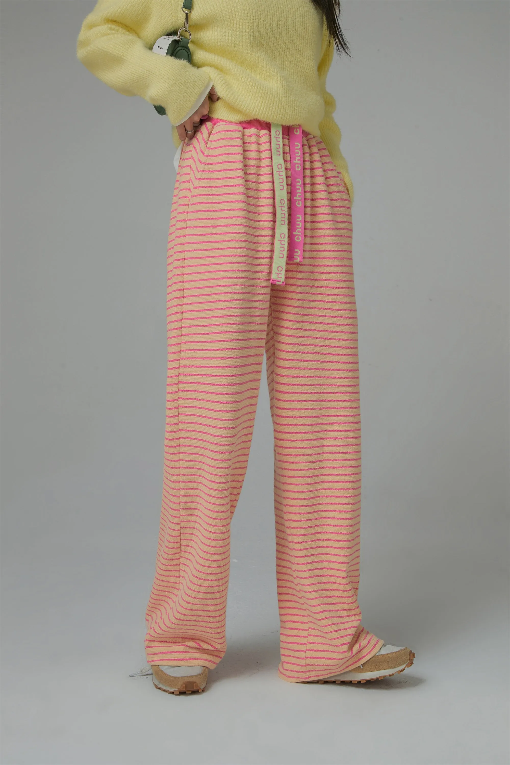 Workday Wind Stripe Wide Casual Pants